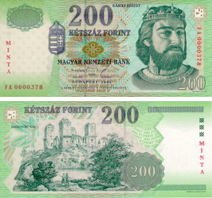 A 200 forintos bankjegyek gyűjtése