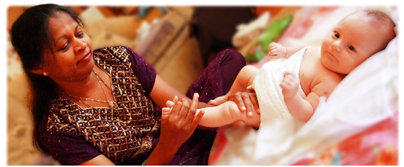 Hasfájós babák elixírje: indiai babamasszázs