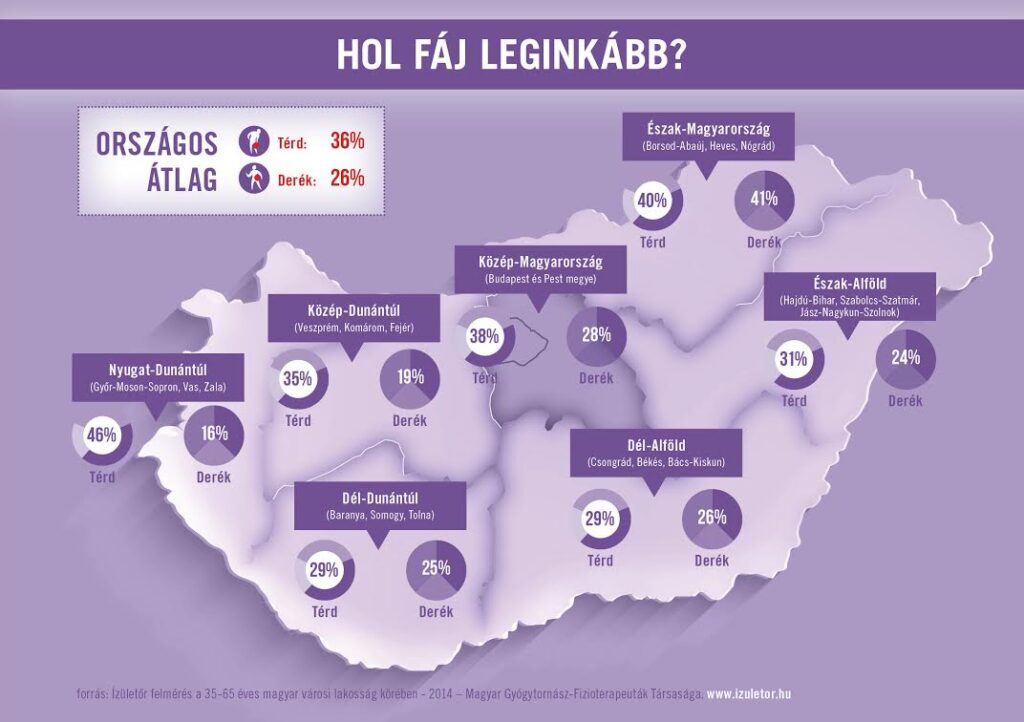 Derékfájósak az észak-magyarországiak