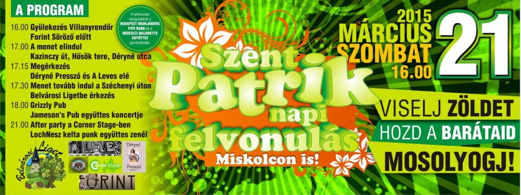 Szent Patrik napi Felvonulás, Miskolcon is!