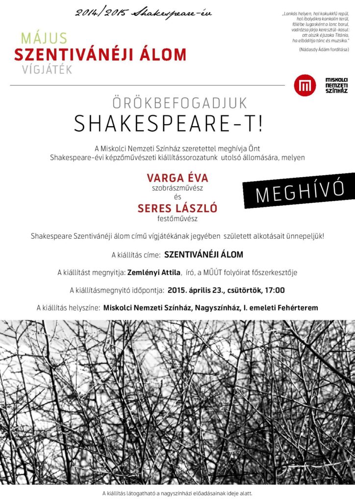 Shakespeare nap a Miskolci Nemzeti Színházban