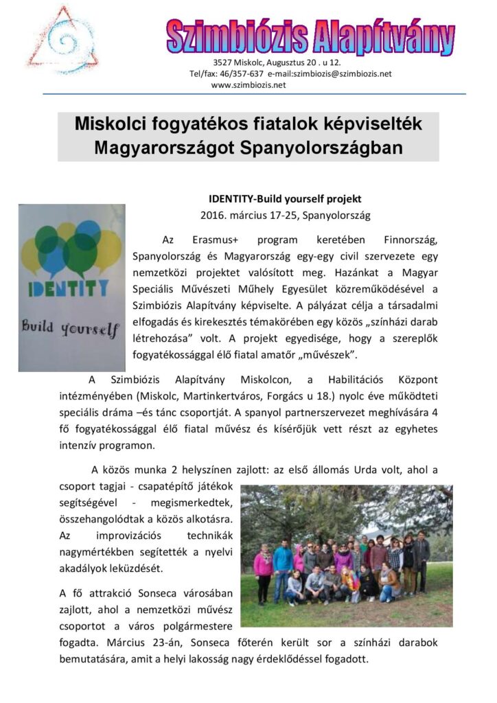 Miskolci Fogyatékos fiatalok Spanyolországban