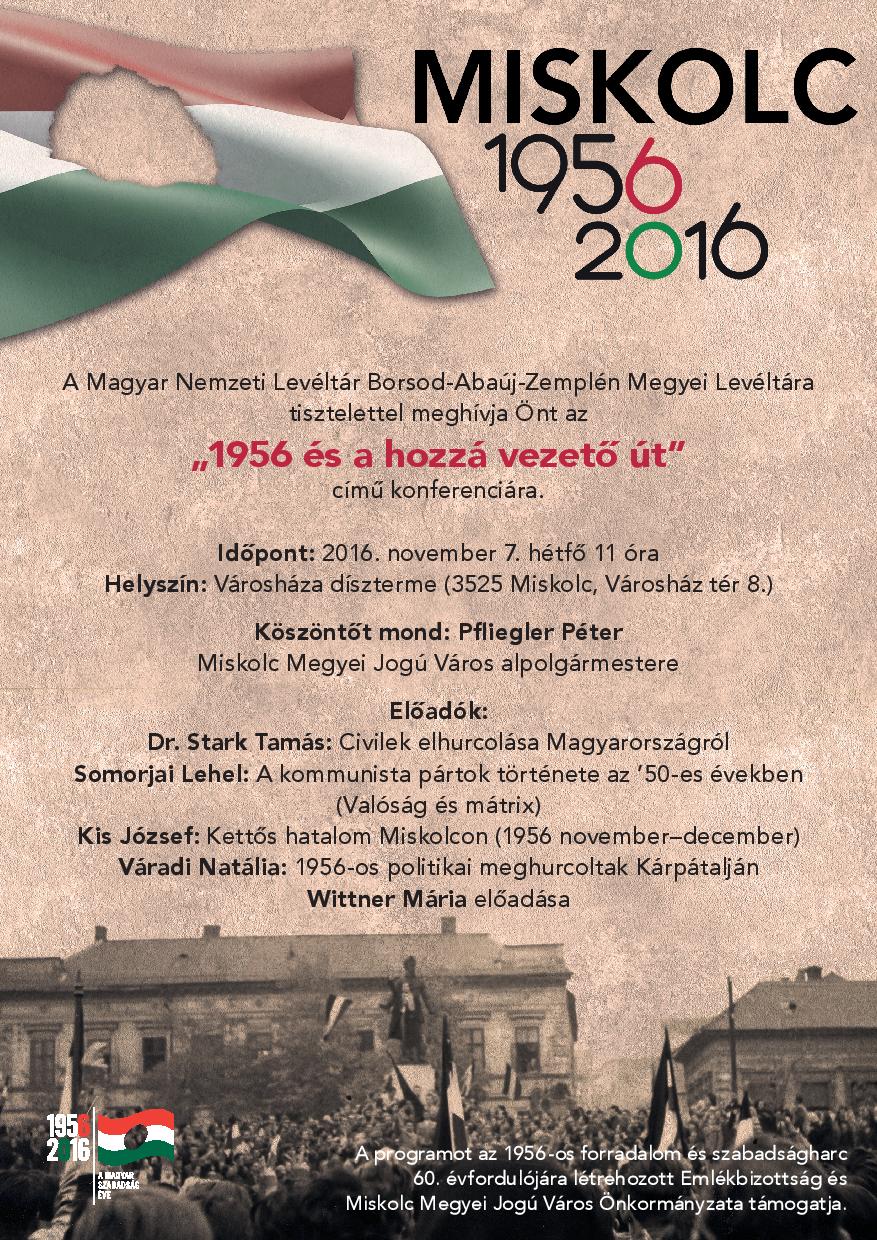 Meghívó Miskolc 1956-2016