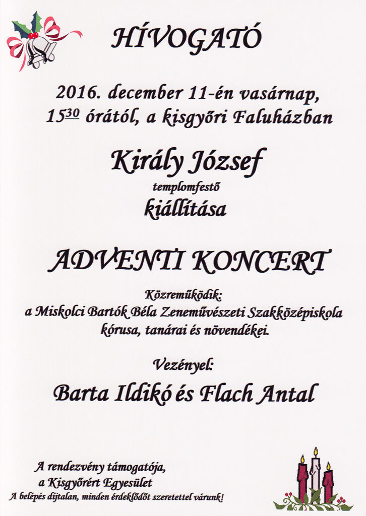 Adventi koncert Kisgyőrben