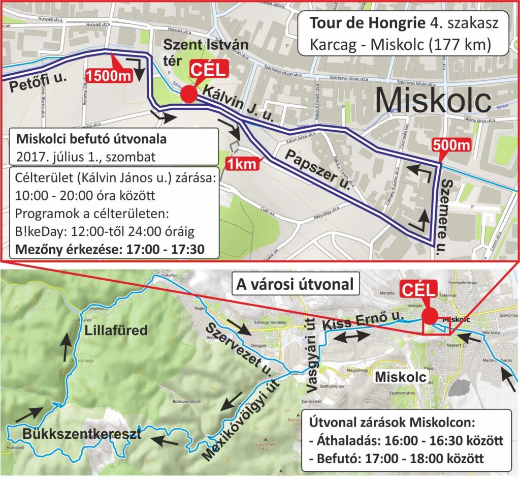 Tour de Hongrie miskolci befutó – forgalomkorlátozások