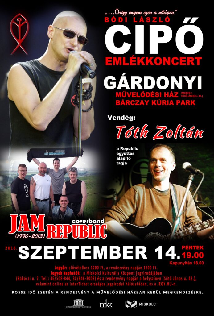 Cipő emlékkoncert a Gárdonyiban