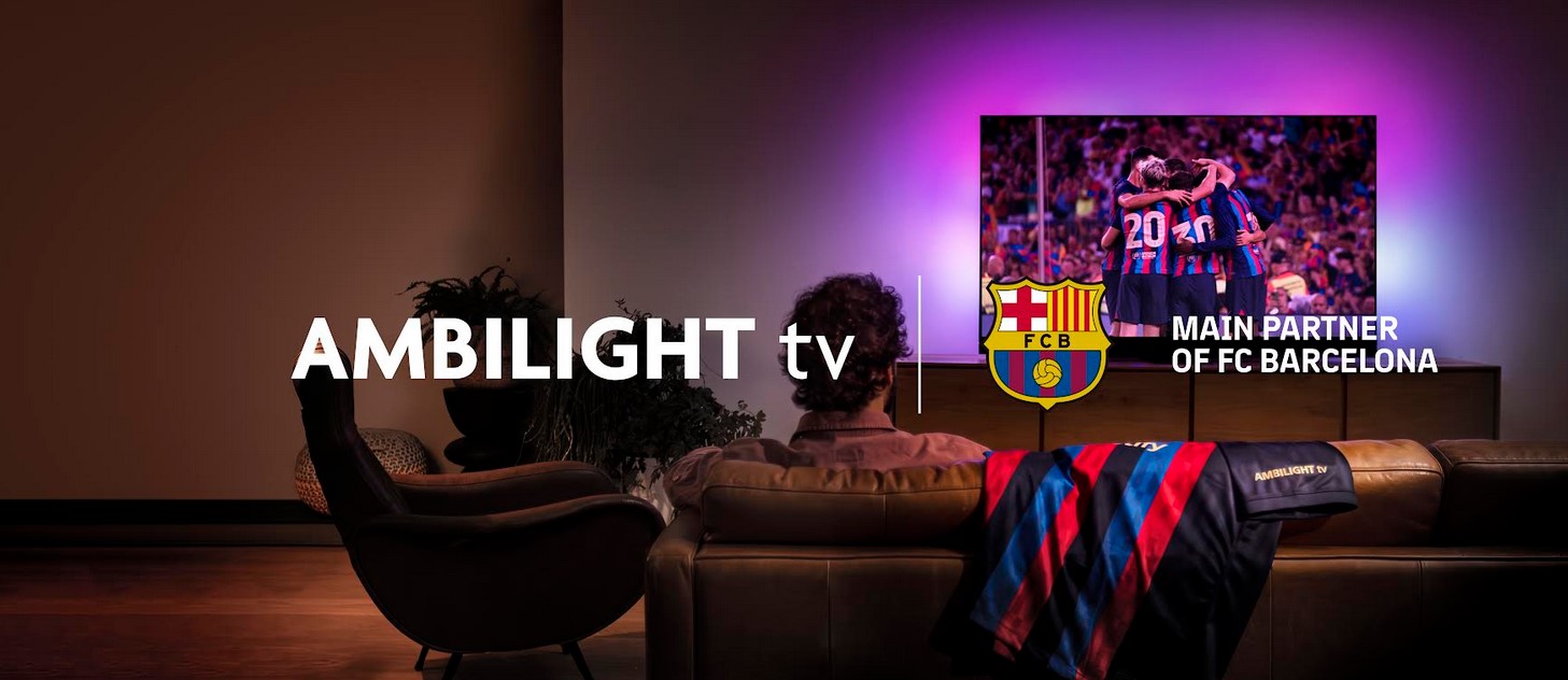 A TP Vision és az FC Barcelona több évre szóló megállapodást kötött, melynek értelmében az Ambilight TV ‘kiemelt partner’ logója szerepel a férfi felnőtt csapat mezének ujján