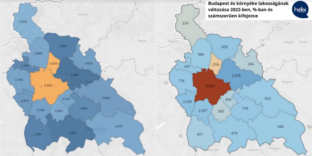 Nem állt meg a fővárosi agglomeráció túlnépesedése ‒ friss térképen a tények