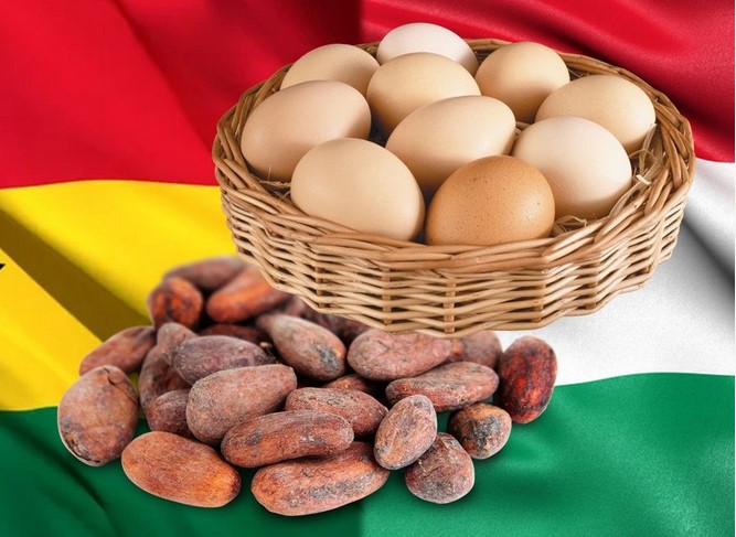 Ghánai kakaó és magyar tojás. Itt meg milyen termék készül?