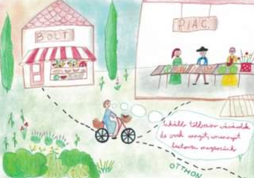 Tanulságos rajzok a Nébih kerítésén: az étel iránti tiszteletet tanulták nagyszüleiktől a gyerekek