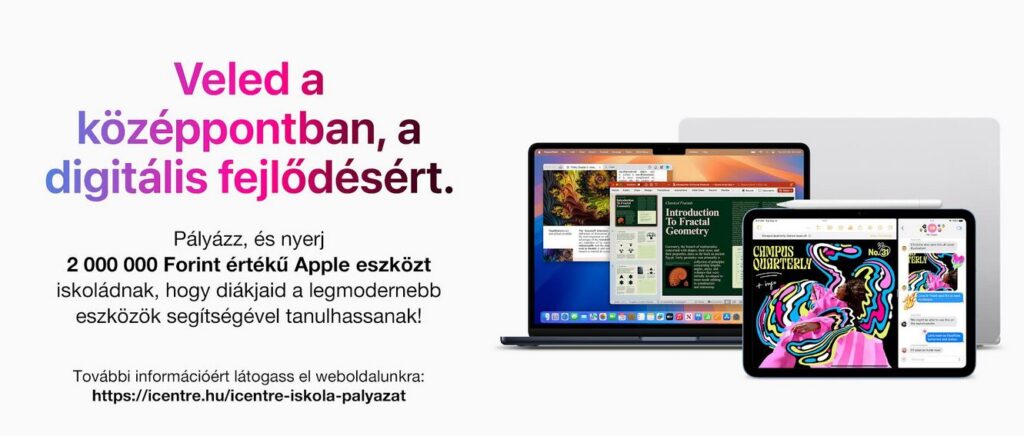 Apple termékekre és szolgáltatásokra pályázhatnak az iskolák