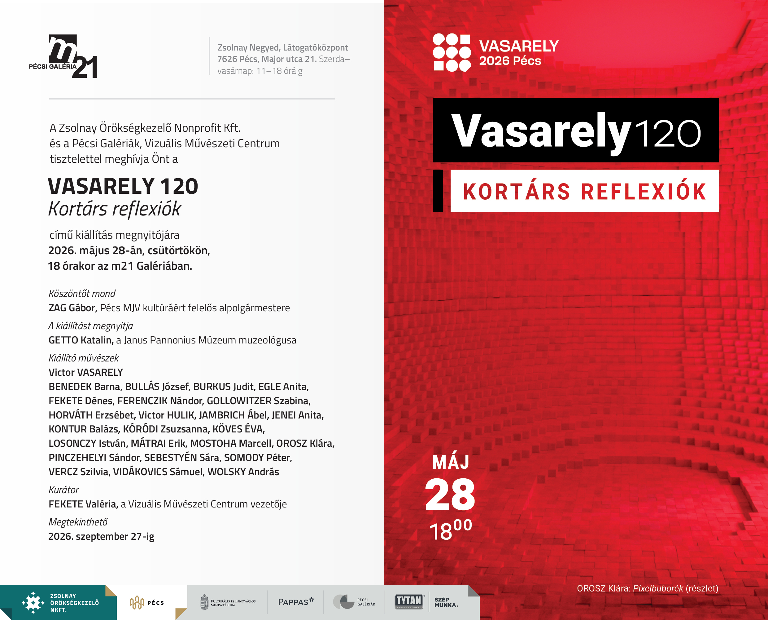 Több mint illúzió: Vasarely eredeti remekművei és kortárs reflexiók találkoznak a pécsi m21 Galériában