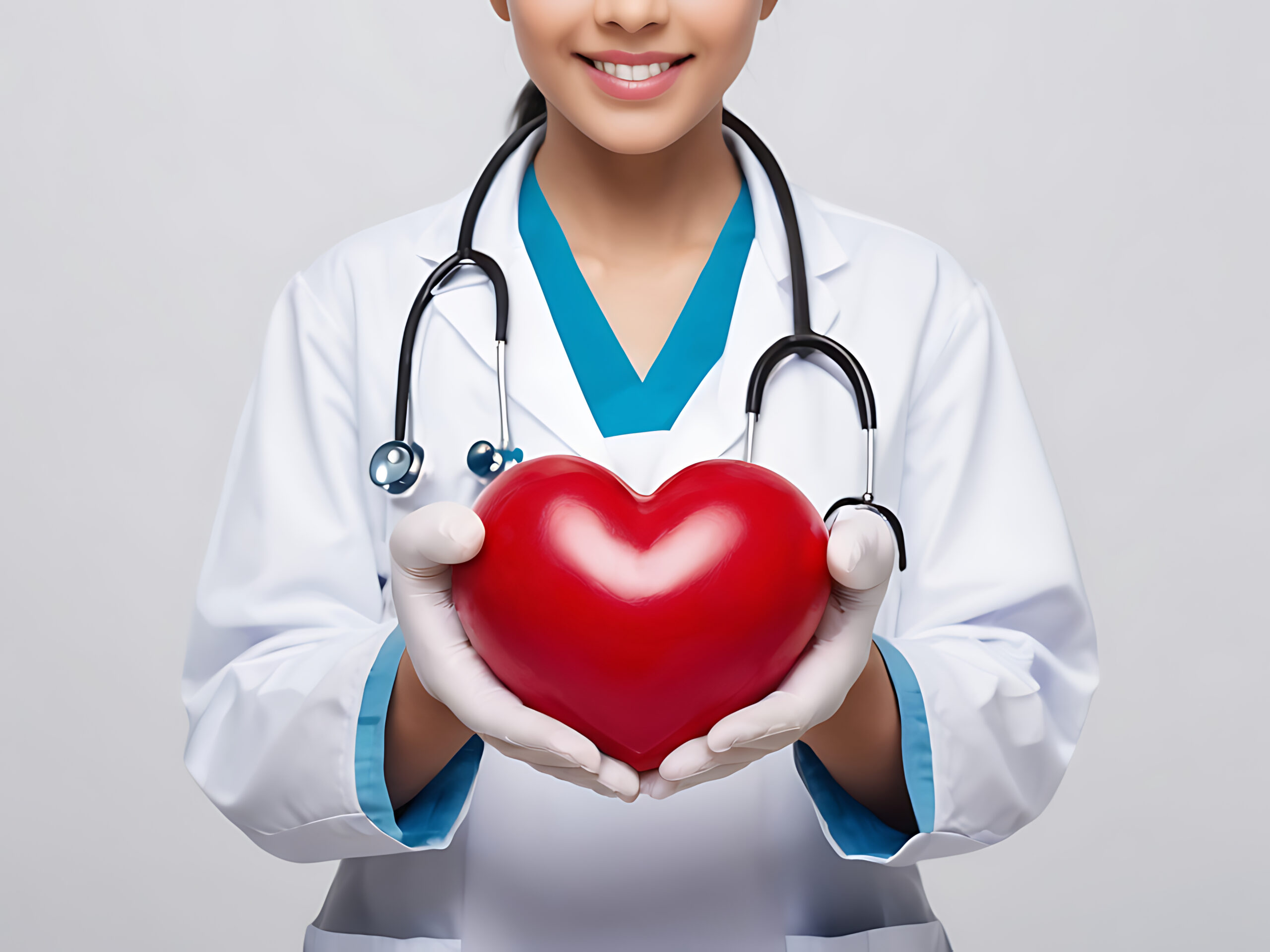 Valentine's Day Medical Concept Doctor with Heart 3D Render