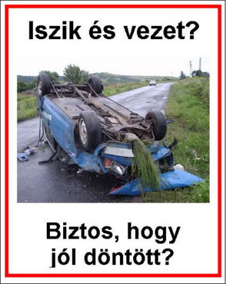 Sokkoló táblákkal az ittas vezetés ellen
