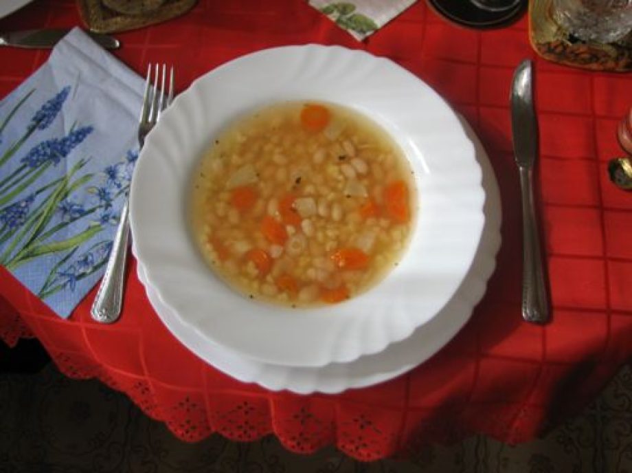 Fehérbableves csipetkével