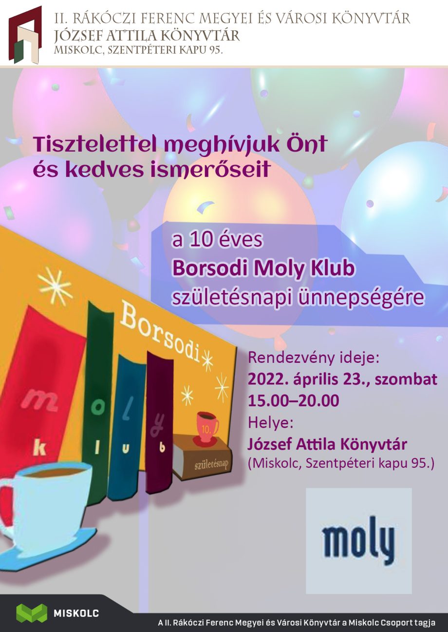 Moly klub szülinap meghívó