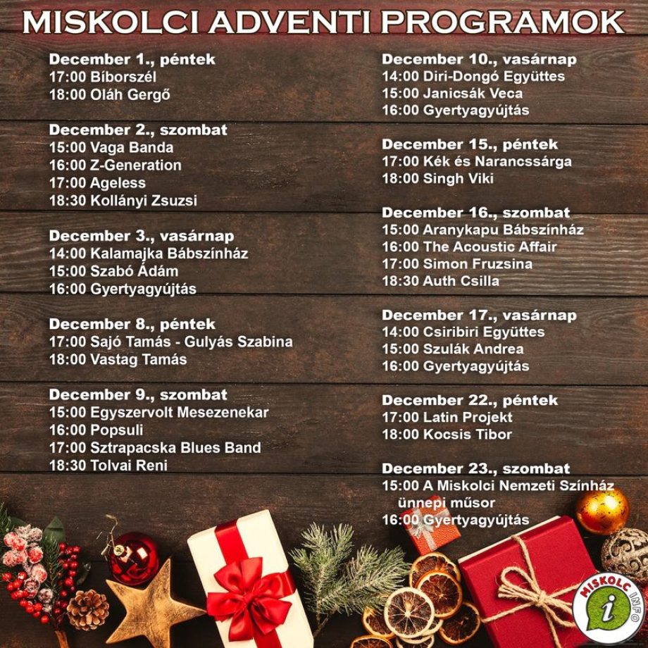 advent Miskolcon