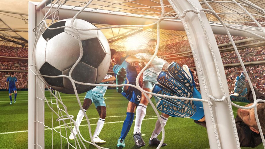 soccer-action-with-striker-who-scores-goal-corner-goalpost